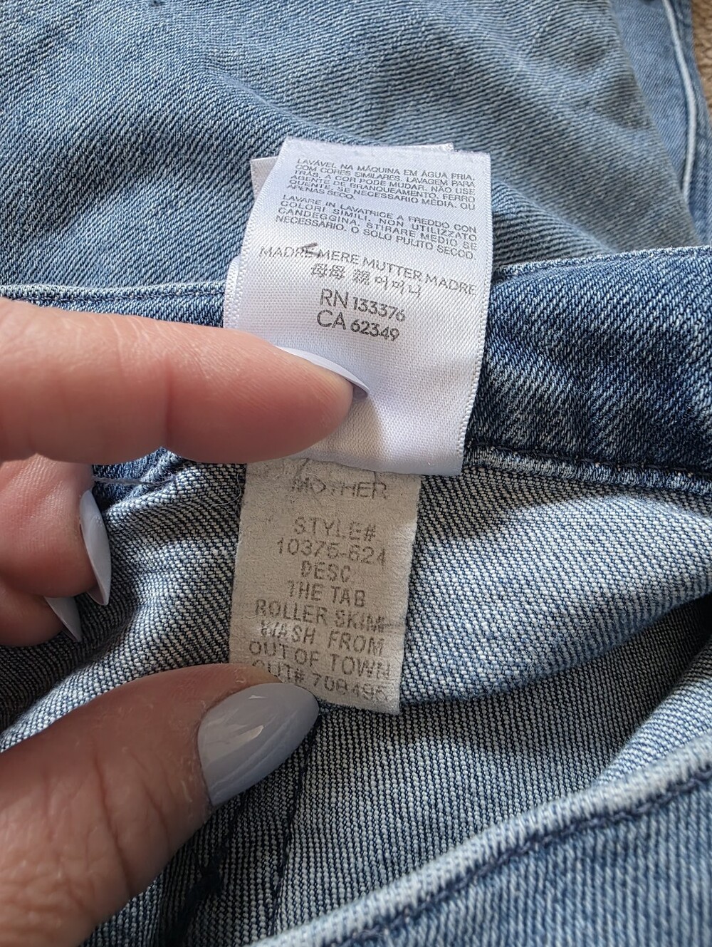 MOTHER Jeans Tab Roller Skim Wide Leg - Out Of Town 33 - Picture 5 of 7
